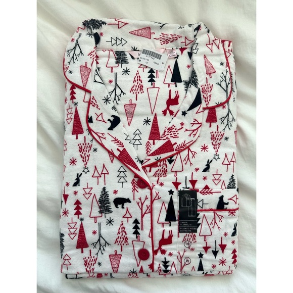 La Vie en Rose Holiday Flannel PJ set - Picture 1 of 1